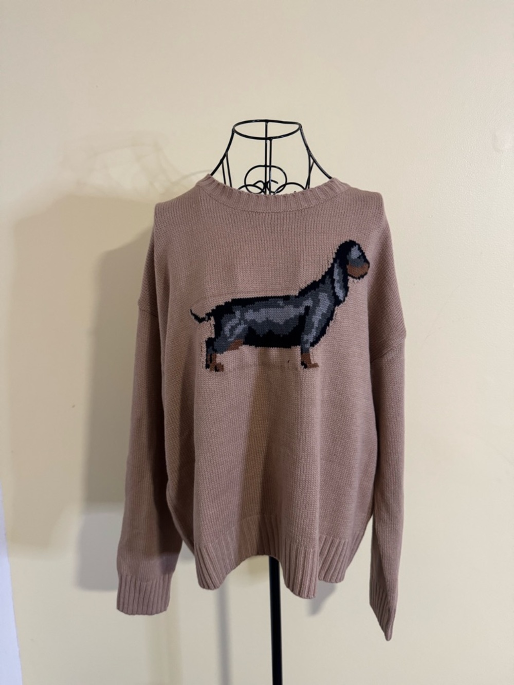 NWOT Boutique Dachshund Knit Sweater Size XL - Picture 2 of 7